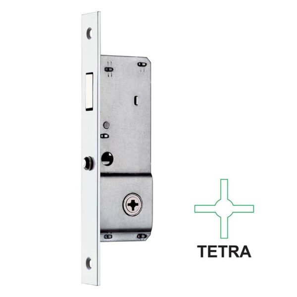 FECHADURA PERFIL INOX P/CORRER EXTERNA TETRA 1940